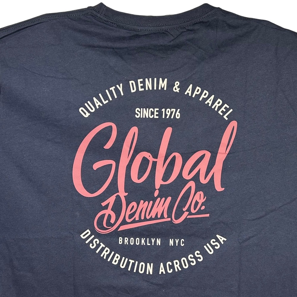 Johnny Bigg Global Denim‎ Co. T-Shirt Mens XL Blue Graphic Tee